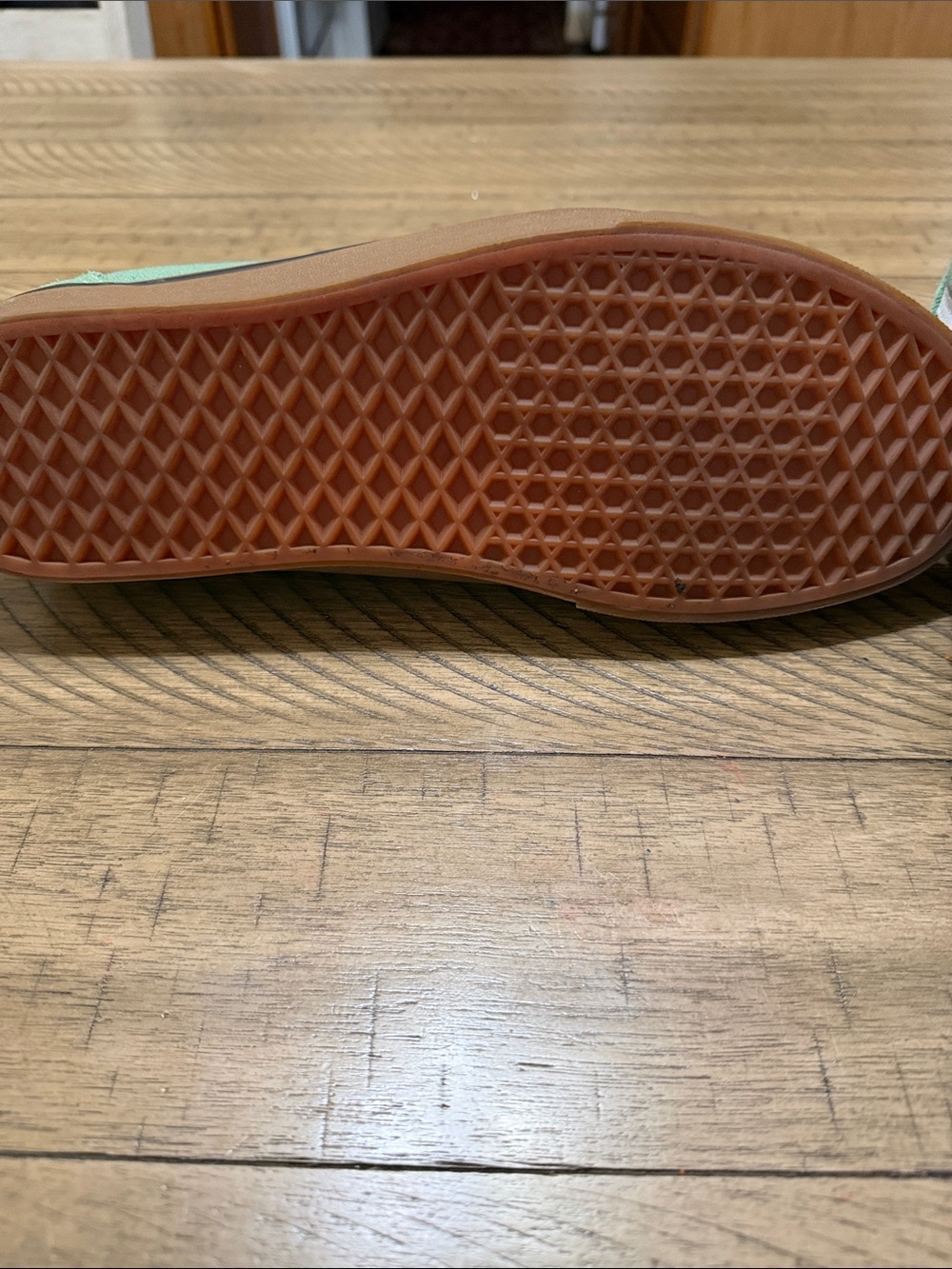 Green Suede Low-Top Sneakers with White Stripe VANS - Picture 4 of 10